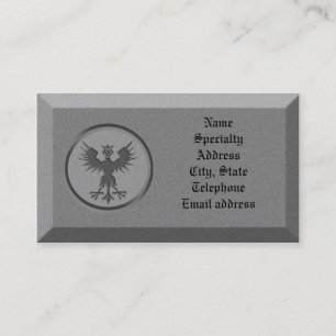Pierre carte de visite avec symbole mythologique