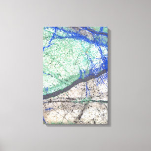 Pierre de Malachite azurite sur toile enveloppée