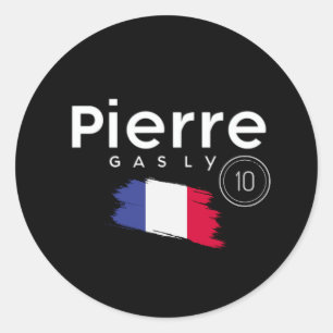 Pierre Gasly, formula 1, racing driver Classic Round Sticker