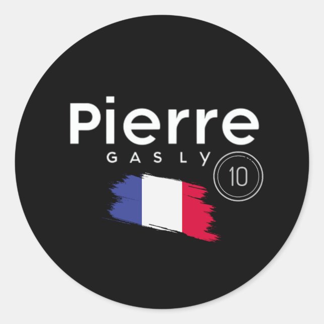 Pierre Gasly, formula 1, racing driver Classic Round Sticker (Front)