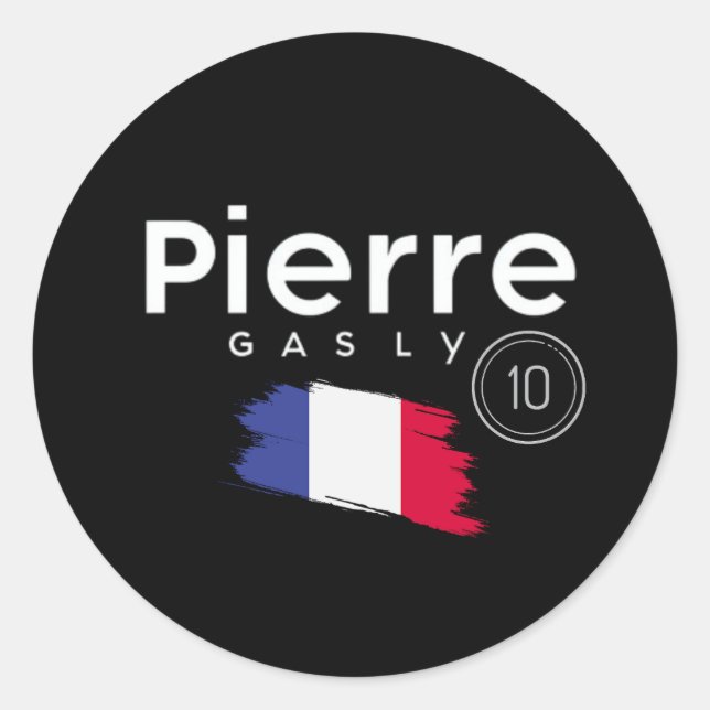 Pierre Gasly, formula 1, racing driver Classic Round Sticker (Front)