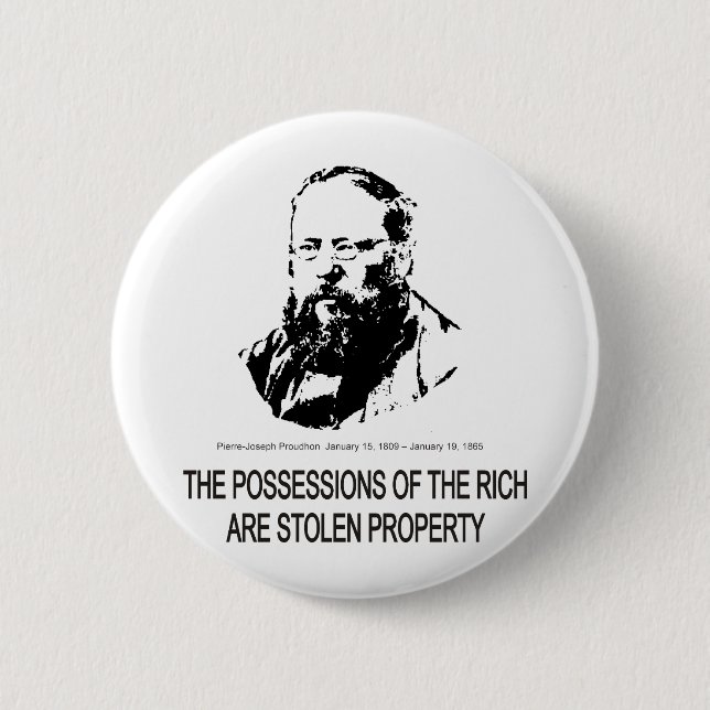Pierre-Joseph Proudhon 2 Inch Round Button (Front)