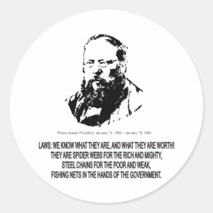 Pierre-Joseph Proudhon Classic Round Sticker