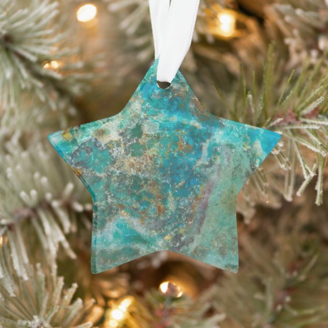 Pierre minérale Chrysocolla bleue (Arbre)