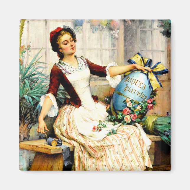 Pierre Outin - The Easter Egg, fine art painting Magnet (Front)