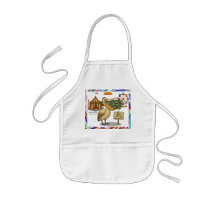 Pierre pelican's brilliant beak kids apron