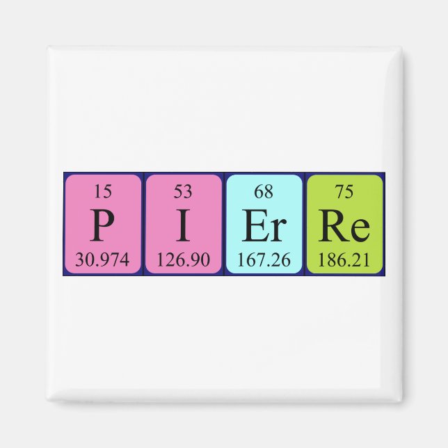 Pierre periodic table name magnet (Front)