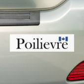 Pierre Poilievre Official Canadian Flag  Bumper Sticker (On Car)