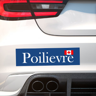 Pierre Poilievre Official Canadian Flag Dark Color Bumper Sticker
