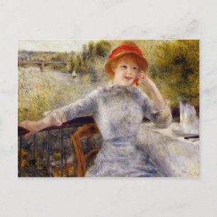 Pierre Renoir-Alphonsine Fournaise on Chatou Isle Postcard