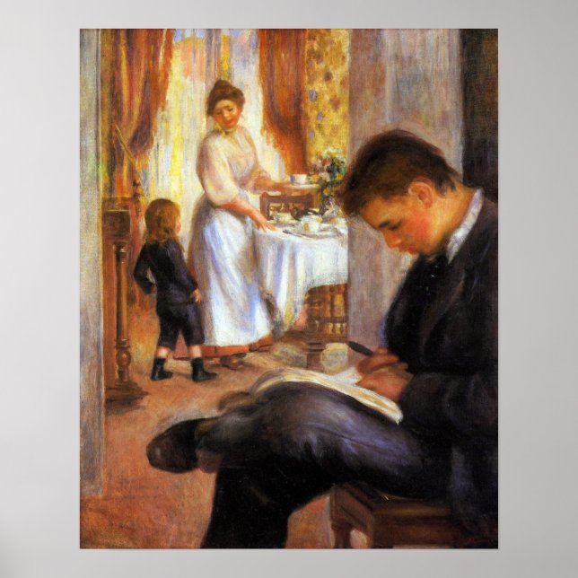 Pierre Renoir - Breakfast at Berneval Poster (Front)