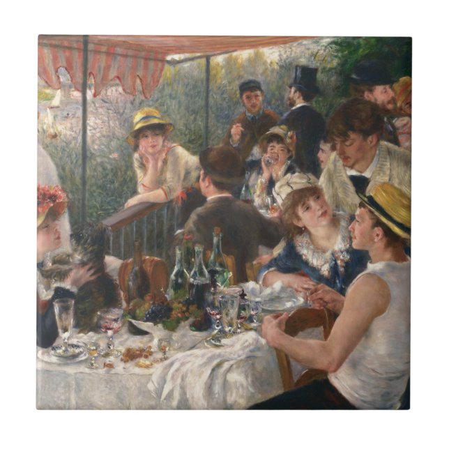 PIERRE RENOIR - Luncheon of the Boating Party 1881 Tile (Front)