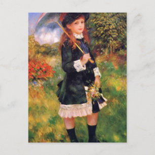 Pierre Renoir: Young Girl with a Parasol Postcard