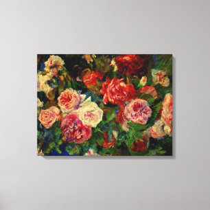 Pierre Renoir's painting, Roses, Canvas Print