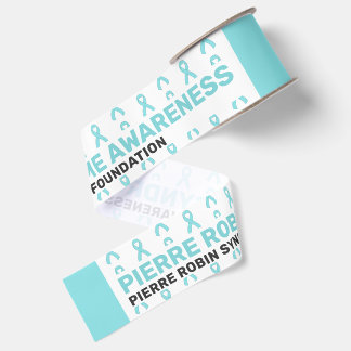 Pierre Robin Syndrome Awareness Pattern Ribbon Grosgrain Ribbon