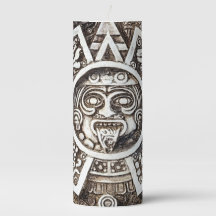 Pierre sculptée Mayan Aztec MesoAmerican Sun Calen