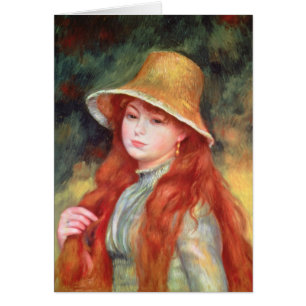Pierre une jeune fille de Renoir dans un chapeau