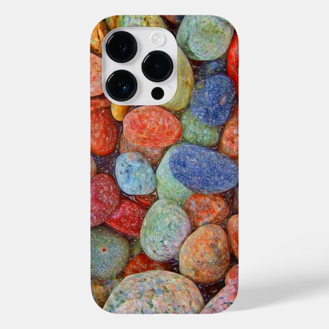 Pierres colorées, galets, rochers iPhone / coque i (Verso)