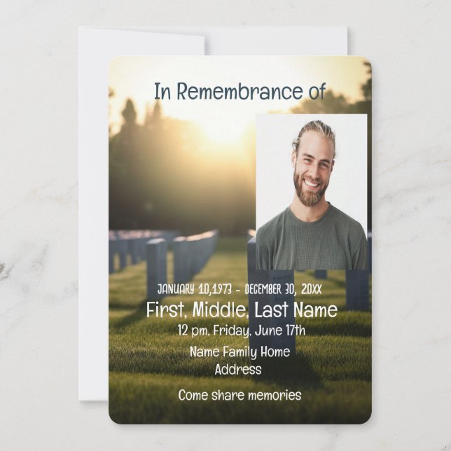 Pierres de cimetière Invitations (Devant)