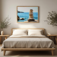 Pierres d'équilibre Art mural zen minimaliste