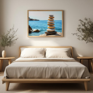 Pierres d'équilibre Art mural zen minimaliste