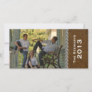 Pierres en cuir Brown Carte photo horizontal