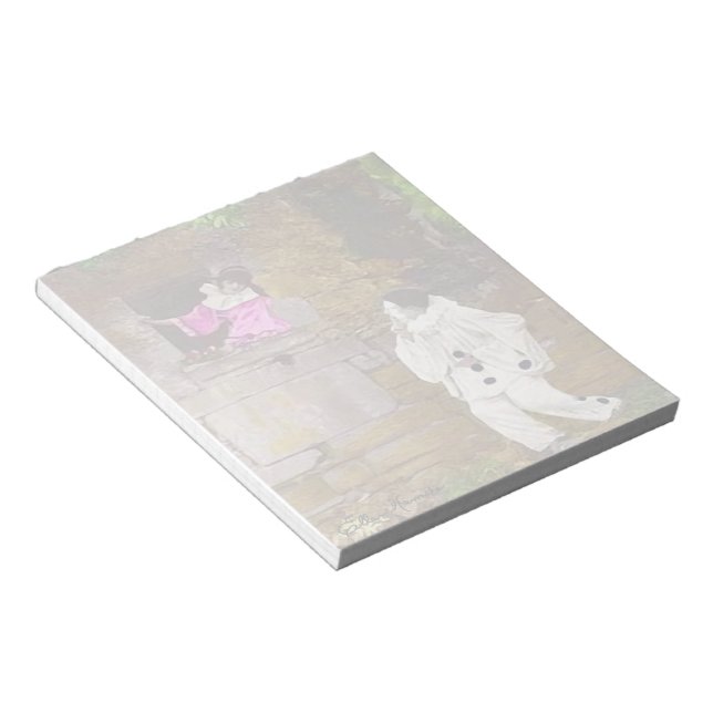 Pierrot and Columbine Notepad (Angled)