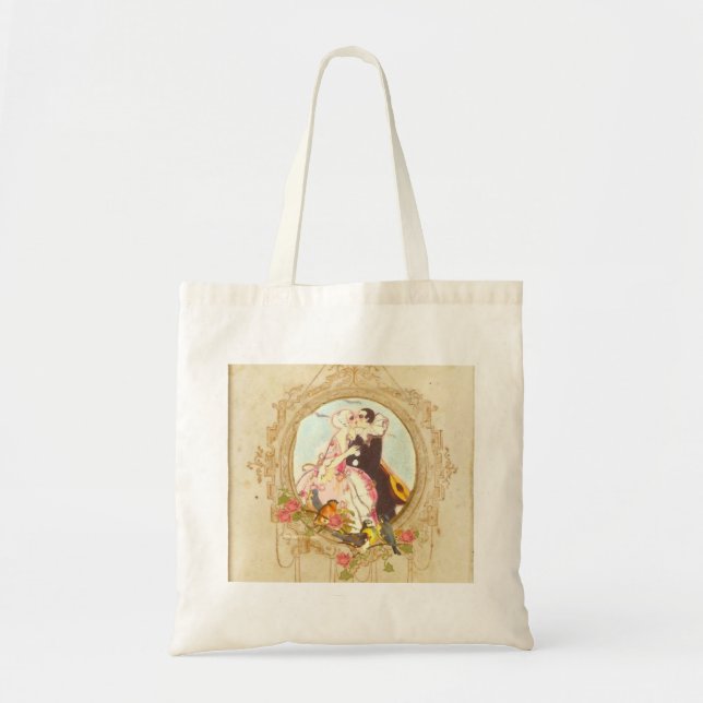 Pierrot and Columbine Tote Bag (Front)