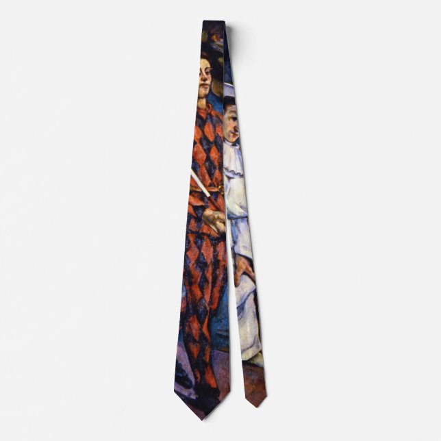Pierrot and Harlequin, Mardi Gras by Paul Cezanne Tie (Front)