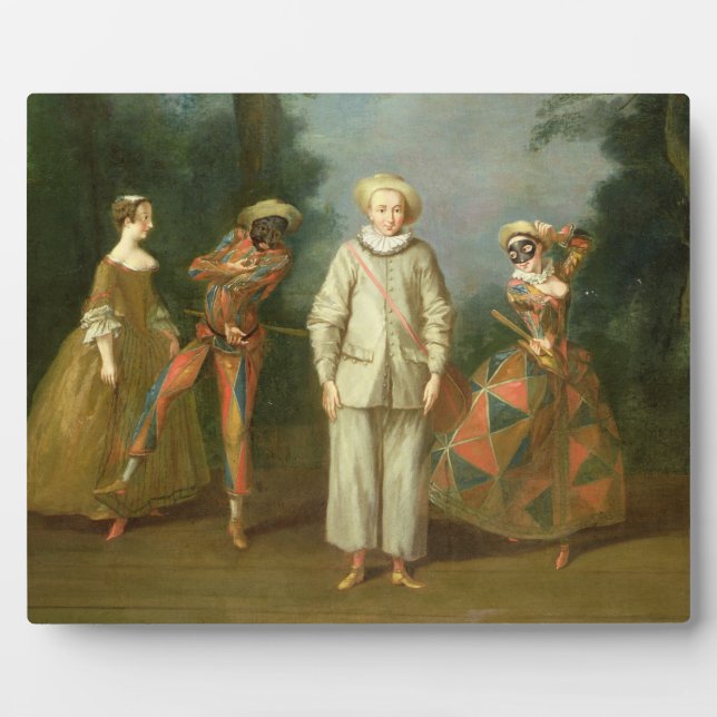 Pierrot and Harlequin Plaque (Front)