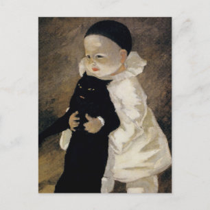 “Pierrot and the Cat” by Theophile Steinlen Postcard