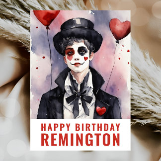 Pierrot black and white card