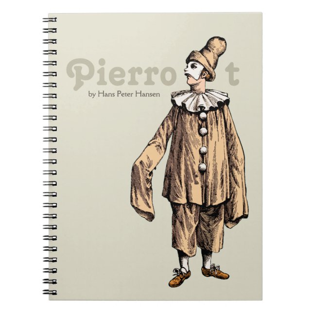 Pierrot by Hans Peter Hansen CC0199 Notebook (Front)