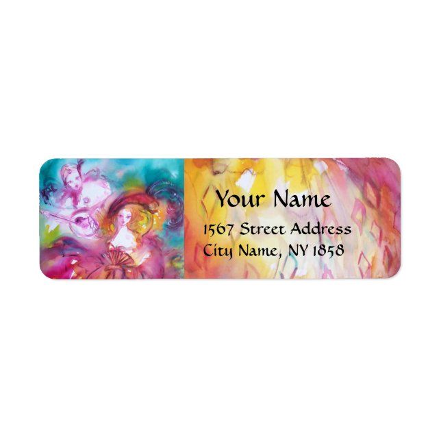 PIERROT ET ARLECCHINA Mascarade Vénitienne Mascara (Devant)