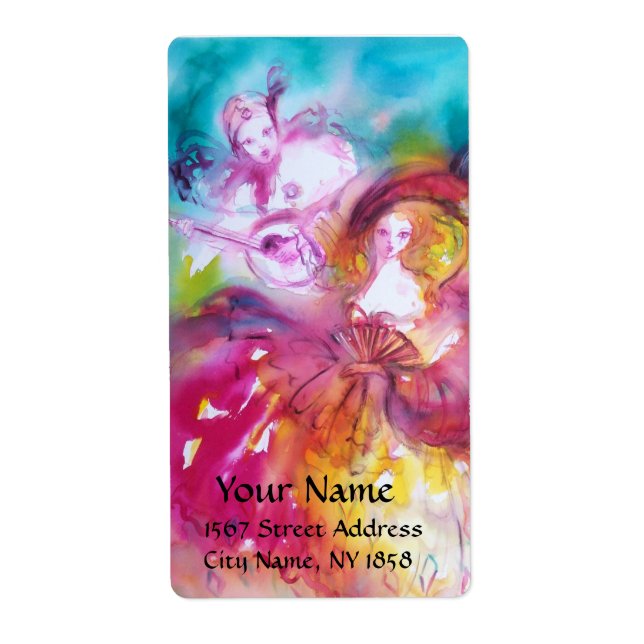 PIERROT ET ARLECCHINA Mascarade Vénitienne Mascara (Devant)