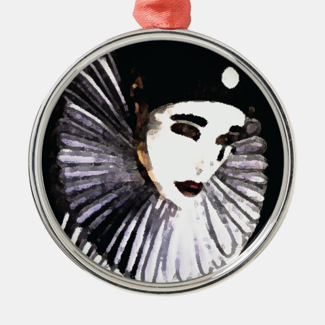 Pierrot Metal Ornament (Front)