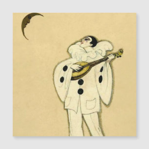 Pierrot Serenades a Crescent Moon by Sophia Chiost