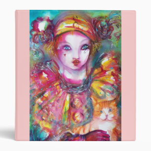 PIERROT WITH CAT / Venetian Masquerade Masks Binder