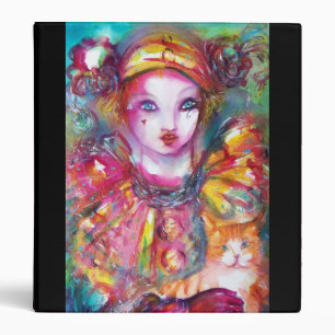 PIERROT WITH CAT / Venetian Masquerade Masks Binder