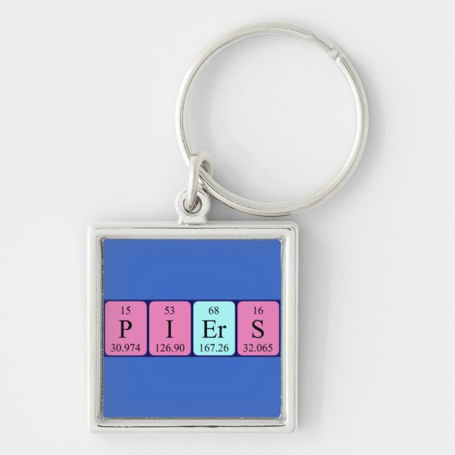 Piers periodic table name keyring (Front)