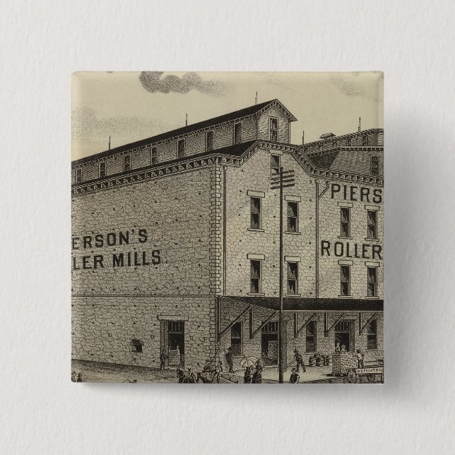 Pierson's Sons 2 Inch Square Button (Front)