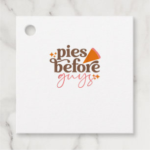 Pies Before Guys Girls Kids Toddler Thanksgiving  Favour Tags