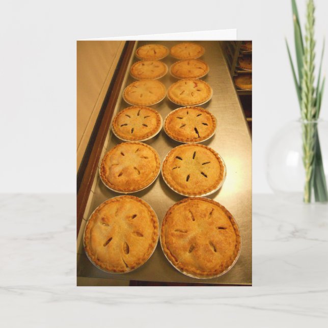 “Pies cuites au four" Carte de Thanksgiving (Devant)