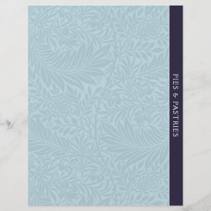 Pies Recipe Divider Vintage Blue Floral