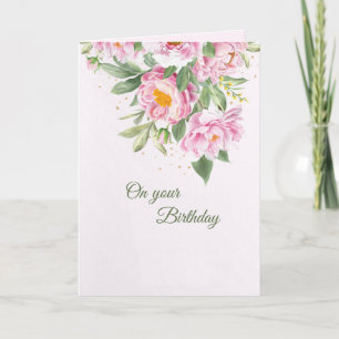 Pies roses Carte d'anniversaire