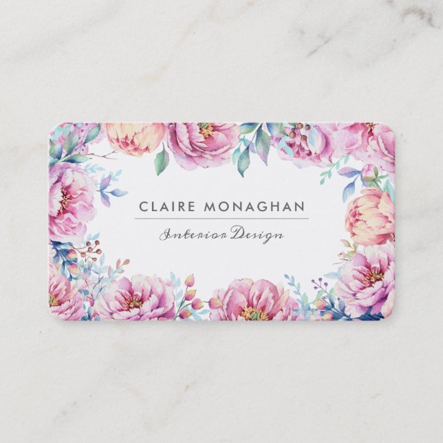 Pies roses | CARTE DE VISITE (Devant)
