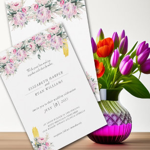 Pies roses faire-part de mariage