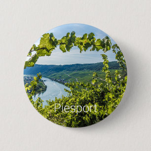 Piesport Moselle Grapes Vintage Vines Souvenir 2 Inch Round Button