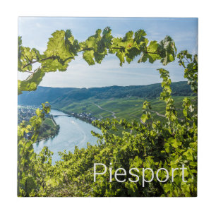 Piesport Moselle Grapes Vintage Vines Souvenir Tile