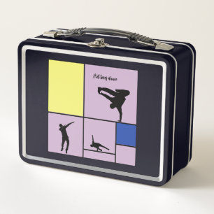 Piet Loves Dance Mondrian Street Hiphop Style Metal Lunch Box